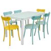 PACK SALLE A MANGER TABLE SERENA TOP EN VERRE + 6 CHAISES SPOT